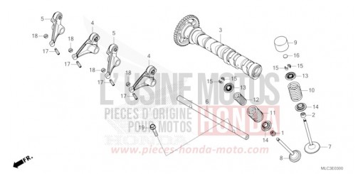 ARBRE A CAMES/SOUPAPE XL750P de 2023